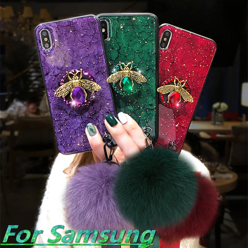 Алмазный чехол держатель для Samsung Galaxy Note 10 Plus 9 A50 A60 A30 A70 M30 A9 A8 A6 A7 S10 S9 S8 S7 Edge