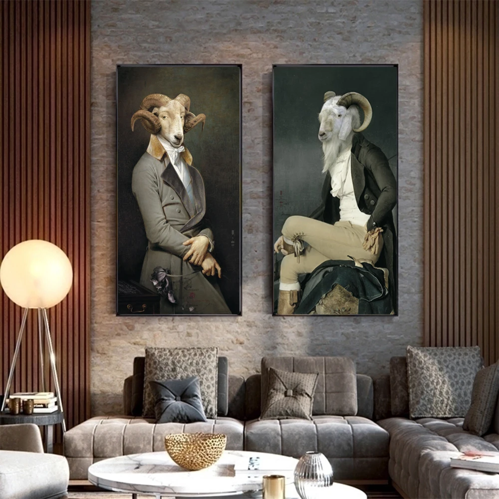 Картина на холсте ретро ностальгия Джентельмен Масляные картины настенная