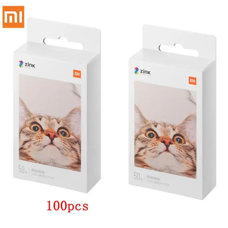 Оригинальный Карманный принтер Xiaomi ZINK бумага самоклеящаяся фотопечать 10/50/100