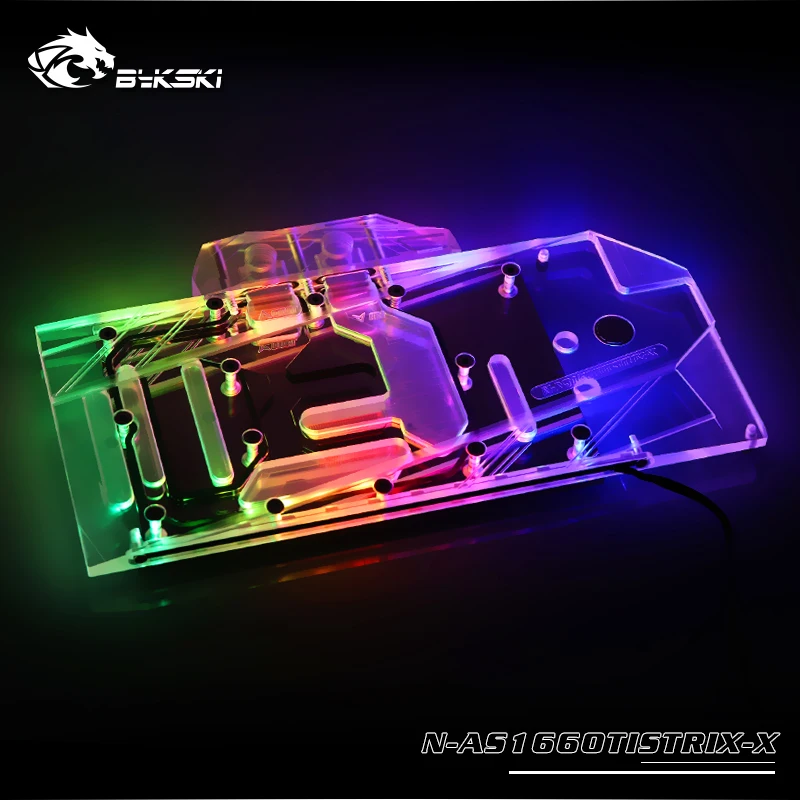 

Bykski Gpu Cooler Use for ASUS ROG-STRIX-GeForce GTX1660TI / Full Cover Copper Water Block / Graphics Card Radiator /A-RGB / RGB
