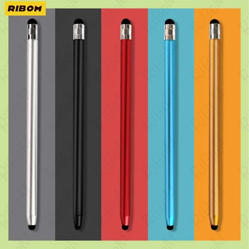 

Universal Pencil Double Tablet Smartphone Dual Silicon Head Screen Stylus Touch Capacitive Caneta Capacitiva Pen For Ipad 14cm