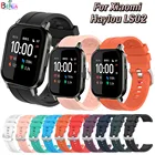 Ремешок силиконовый для Xiaomi Haylou LS02, спортивный браслет для Amazfit GTS 2 2e  Amazfit Bip pop, 20 мм