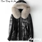 Tao Ting Li Na женское модное пальто из натуральной овечьей кожи с воротником из лисьего меха H70