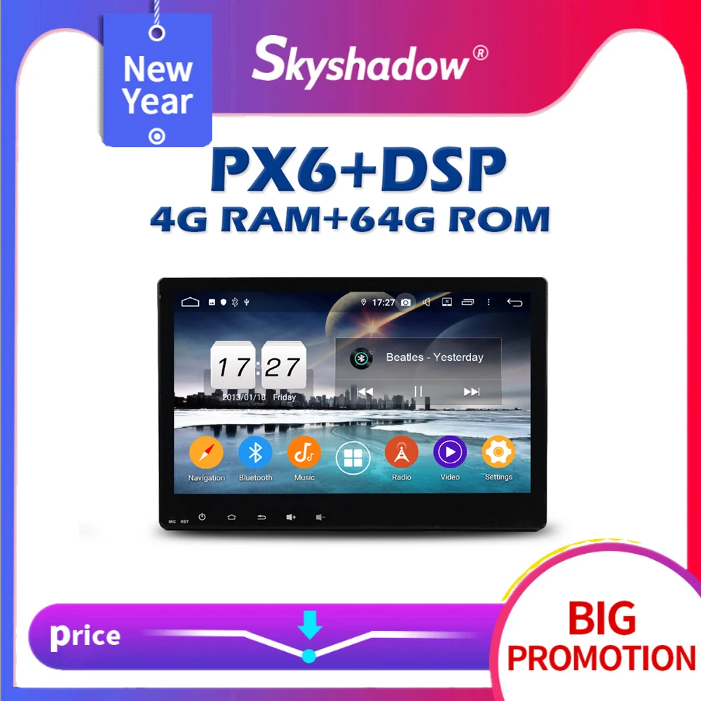 PX6 автомобильный DVD плеер DSP 1DIN Android 10 0 4 Гб + 64 GPS карта RDS радио Wi Fi Bluetooth 5 для Honda