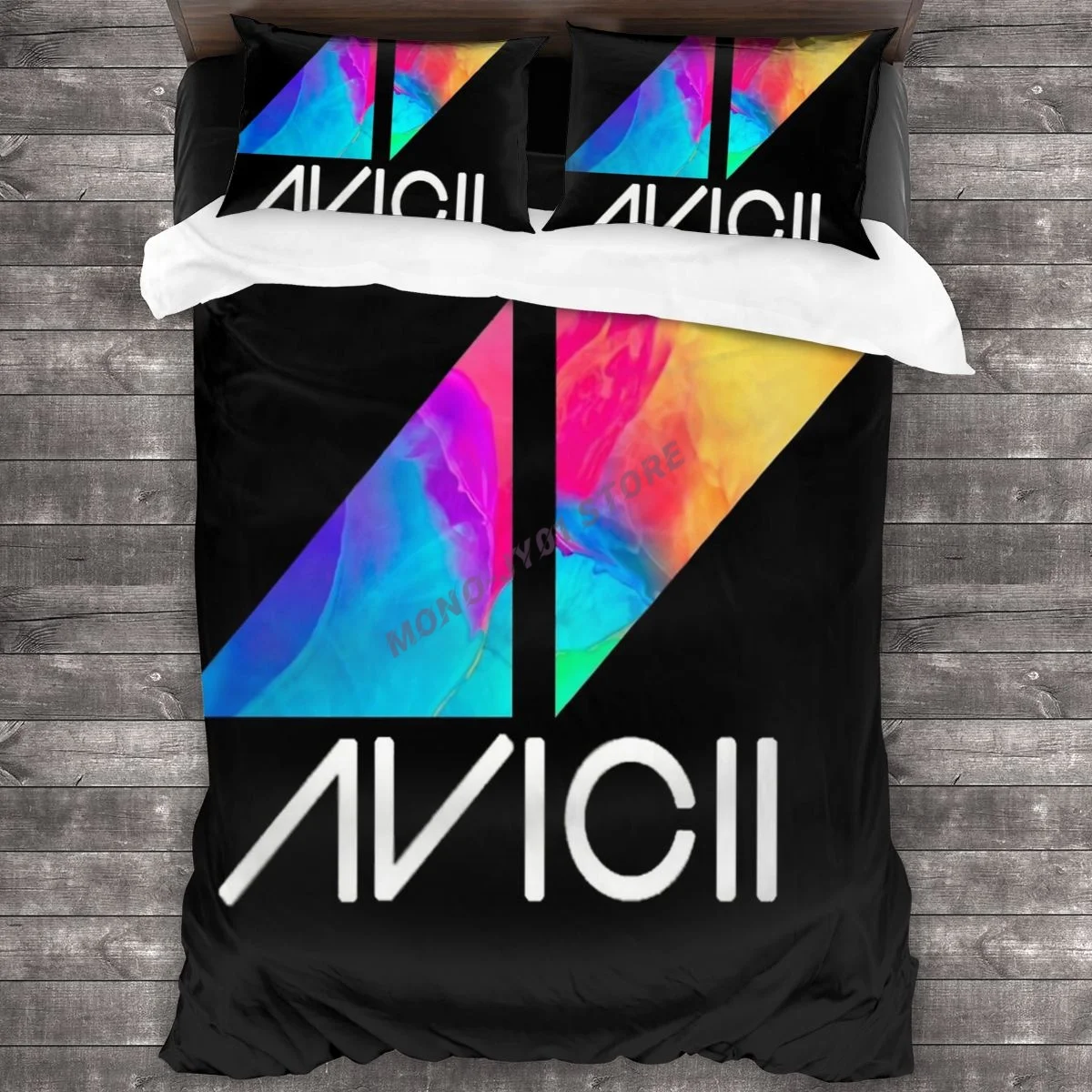 

⒢⒤Avicii Logo Bedding Set Duvet Cover Pillowcases Comforter Bedding Sets Bedclothes