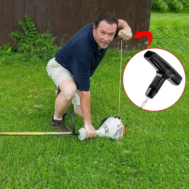 

Starter Rope Starter Handle for Lawn Mower Chainsaw Trimmer Edger Brush Cutter Engine Parts Garden Machine Fitting