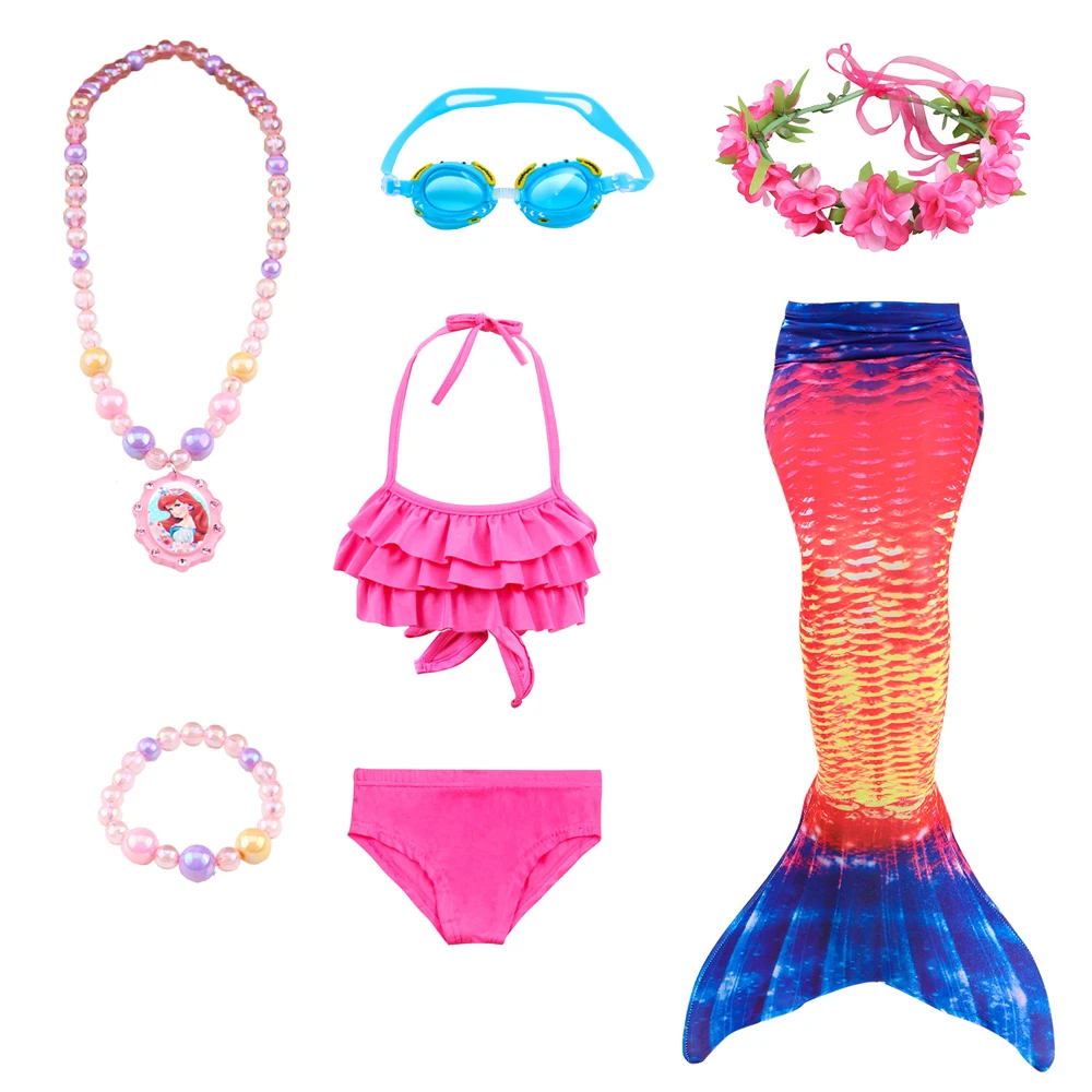 

Girls Mermaid Swimsuit Kids Bikini Fancy Dress Children Swim and Hot Springs Costume Summer Clothes Beach Playing Game Clothing