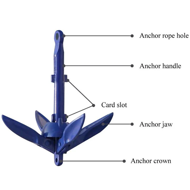 Folding Anchor Fishing Accessories Aluminum Boat For Canoe Kayak Marine Sailboat Watercraft | Спорт и развлечения