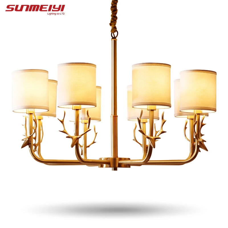 

Modern LED Chandeliers dining room American style lustre de plafond For Living Room Bed room antlers Decoration