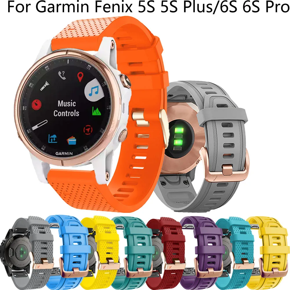 

Sport Silicone Watch Band Wrist strap for Garmin Fenix 6S Pro 5S Plus 20mm EasyFit Quick Release wristband Replacement parts