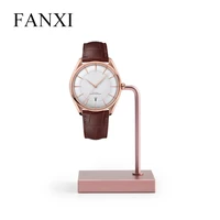 fanxi new black rose gold watch display stand metal acylic jewelry holder watch organizer showcase storage