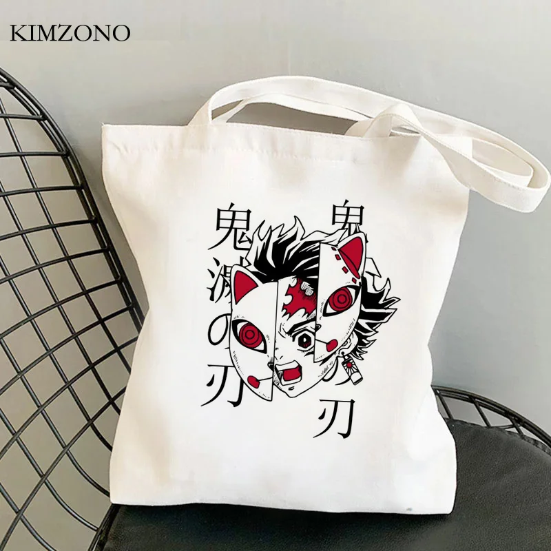 

Demon Slayer Kimetsu No Yaiba shopping bag shopper shopper eco bolsas de tela tote bag shoping bolsa compra jute sacolas