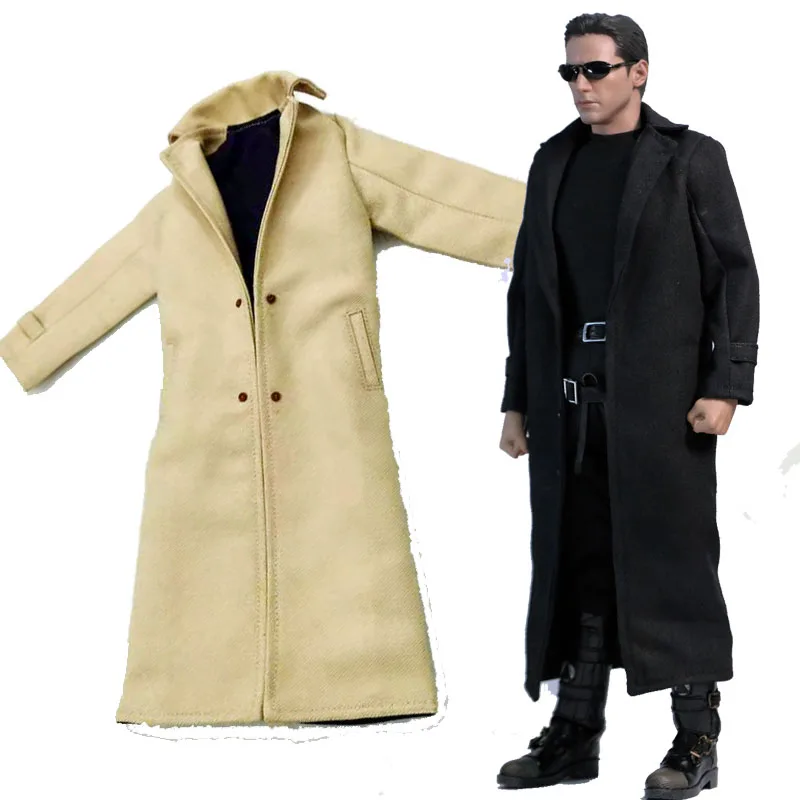 

1/6 Scale Uncle Wolf Long Trench Windbreaker Coat Jacket Models for 12in Phicen Tbleague Action Figure Toy