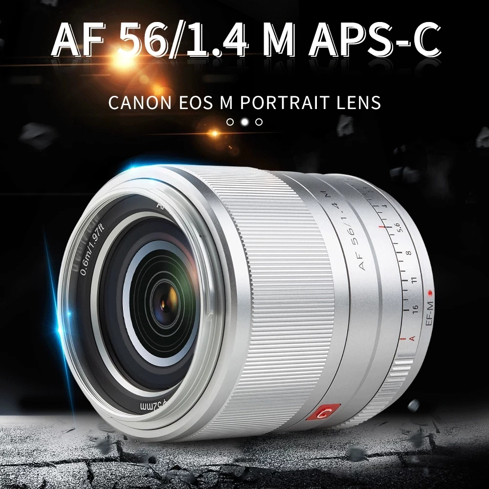 

Viltrox 56 мм F1.4 APS-C большая апертура Автофокус портретный объектив для Canon EOS-M M5 M6 M10 M50 M100 M200 камера