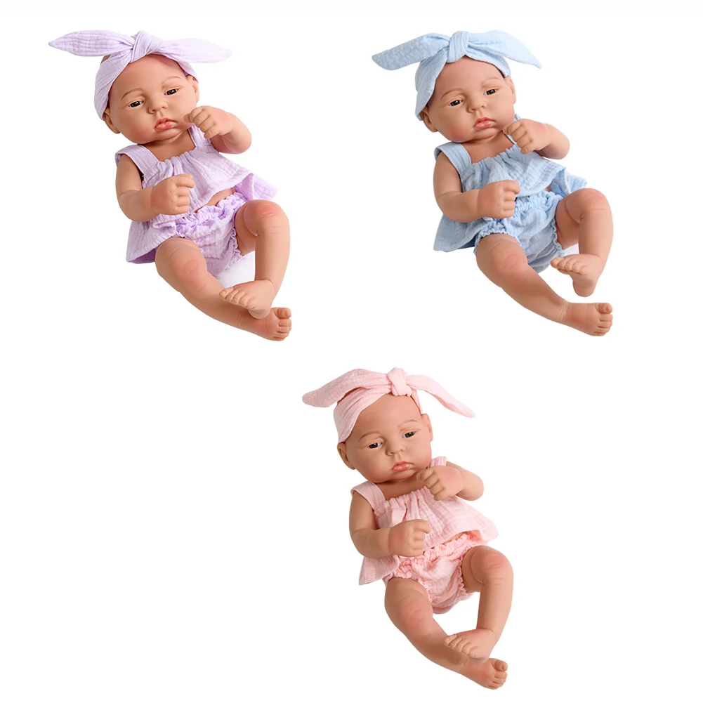 

40cm Doll Kids Girls Play House Bath Toys Rebirth Baby Full Body Vinyl Simulation Bathing Dressing Baby Doll