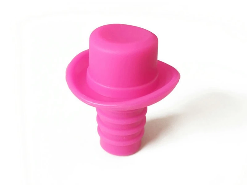 100pcs/lot Hat Shape Silicone Wine Bottle Stopper Preservation Wine Bottle Stoppers Kitchen Wine Champagne Stopper