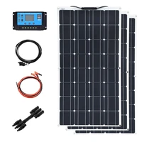 100w 200w 300w solar panel kit flexible battery high efficiency output changing for camping car household appliances rv lamp