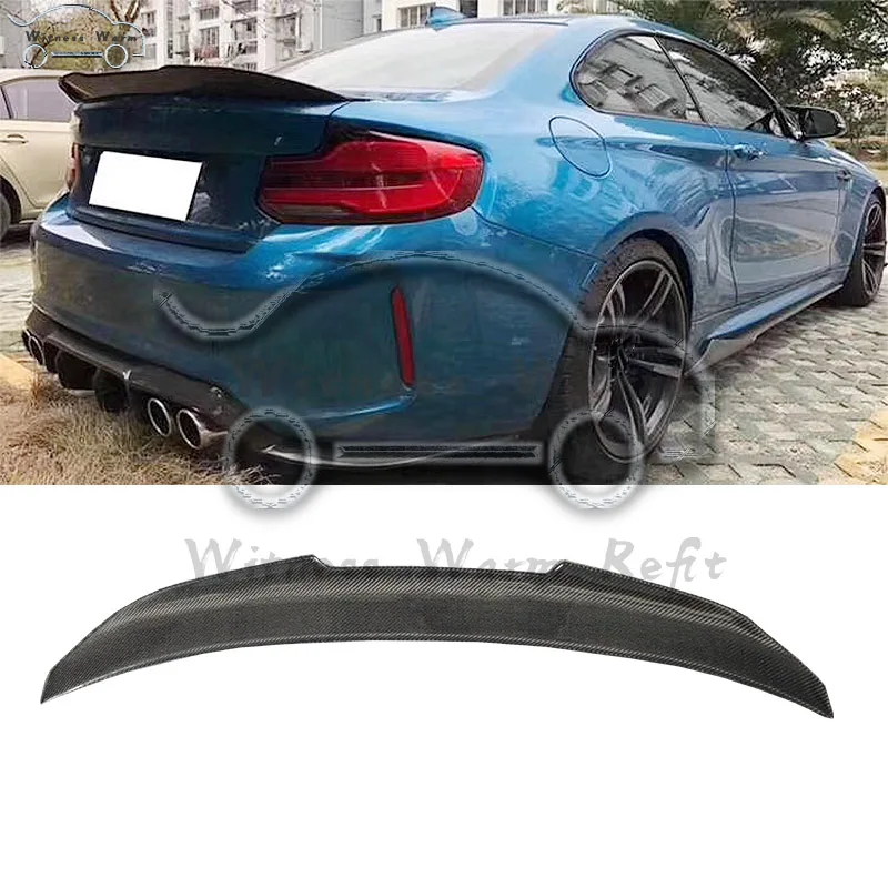 Высококачественный спойлер из настоящего углеродного волокна для багажника BMW F22