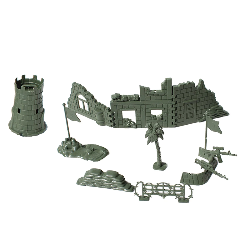 

Plastic Base Playset Blockhouse Blindage Army Soldier Battle Toys
