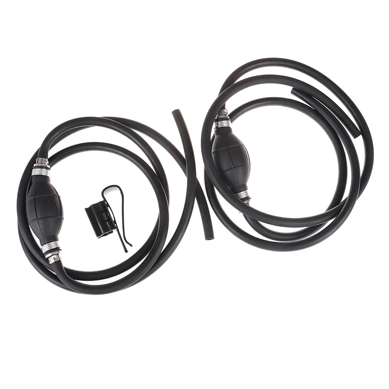 

New Rubber Pump Hand Squeeze Primer Bulb With Pipe Black 8mm For Boat Marine