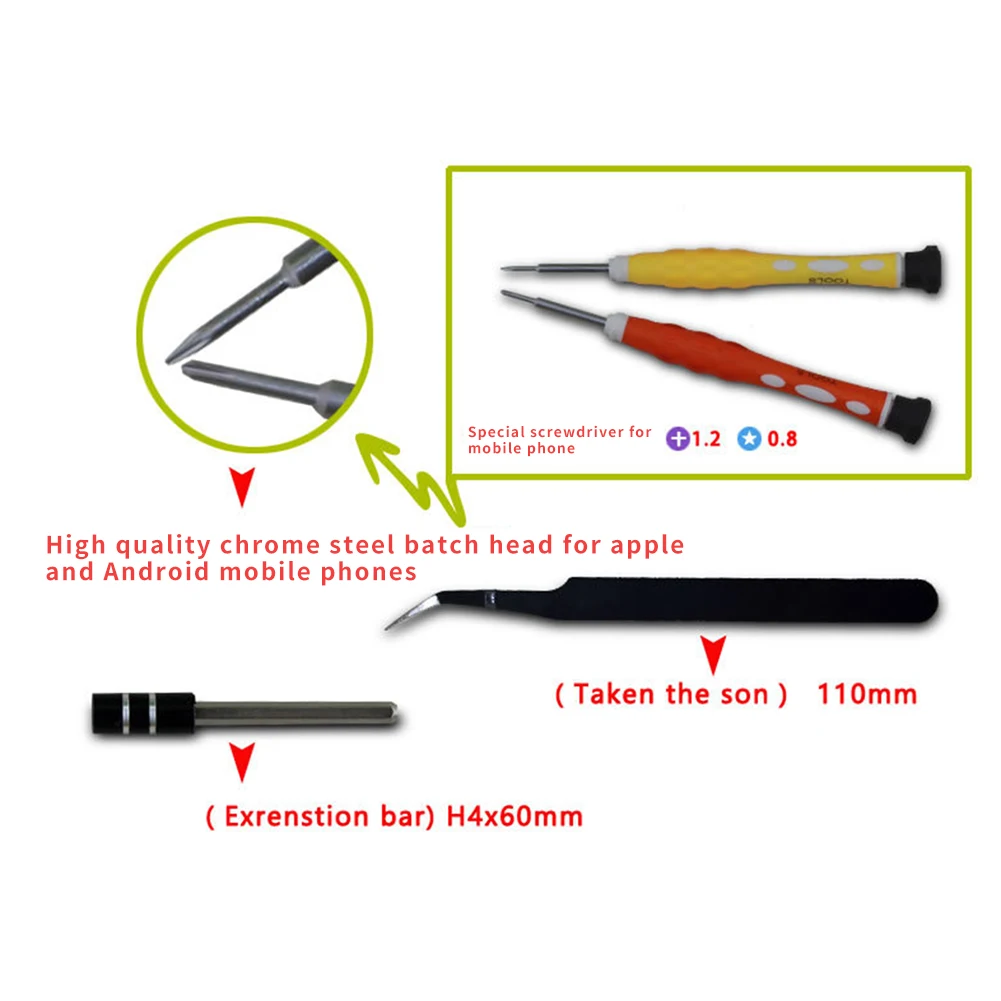 

Precision Screwdriver Set Phone Opening Repair Tool 38 in 1 Kit Disassemble Tool Tough Easily Carrying Lightweight Tools