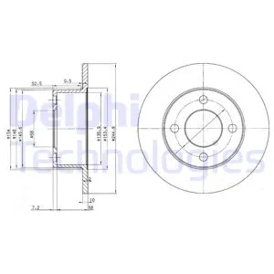 

DELPHI BG2747 DISC REAR 91 AI.100