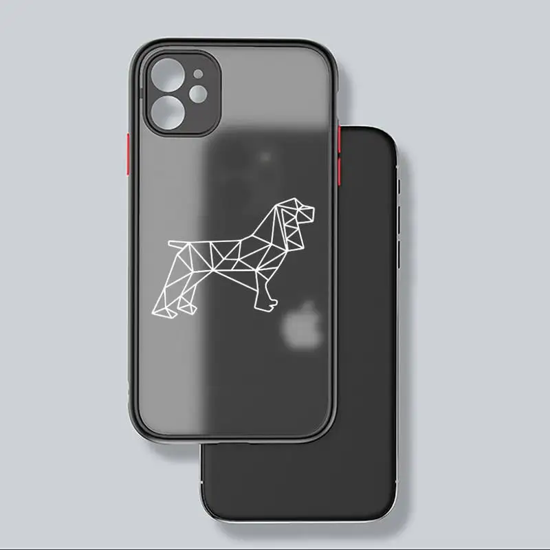 

Art line animal lion tiger Elephant elk Phone Case matte transparent For iphone 7 8 11 12 plus mini x xs xr pro max cover