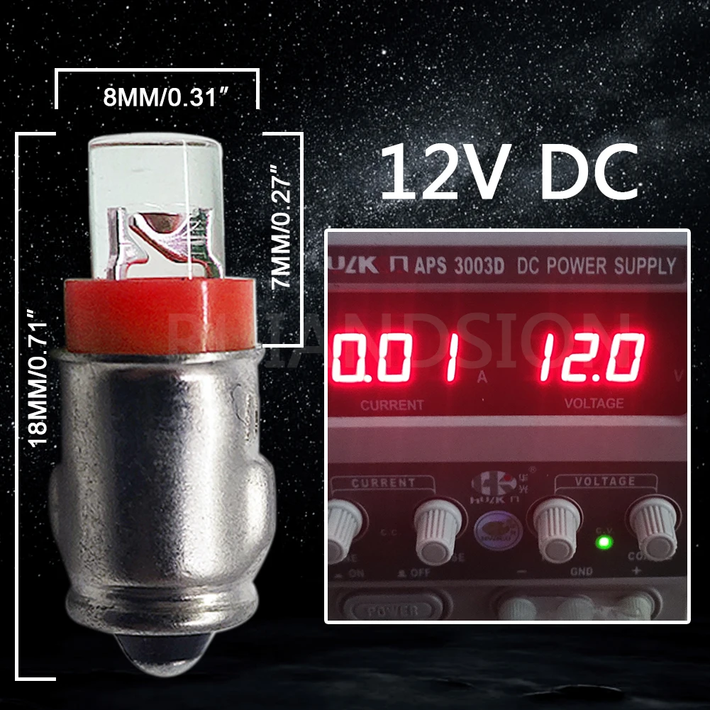 2 шт. белый BA7S 12 В постоянного тока светодиодный индикатор приборной панели