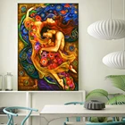 5D Diy алмазная живопись Густава Климта Поцелуй Портрет Искусство Алмазная вышивка, 3D вышивка крестиком, Алмазная мозаика подарок любимому,