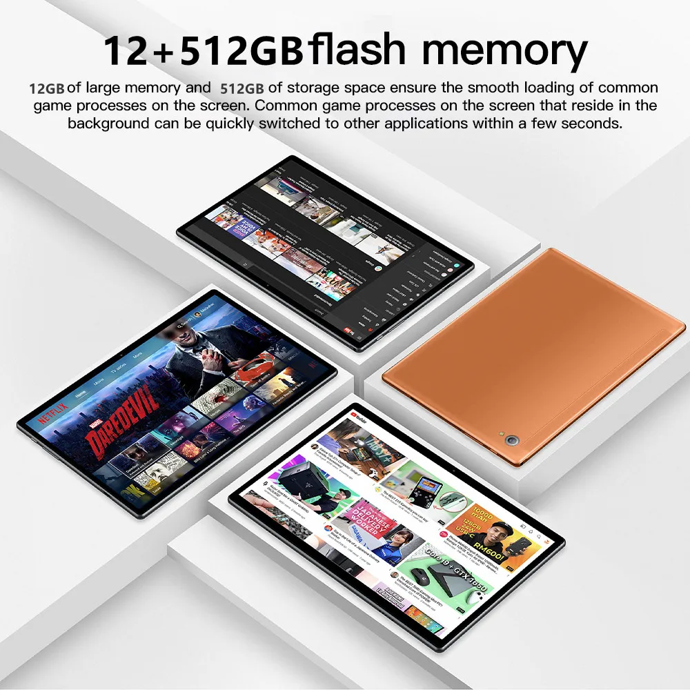 Планшет M40 Pro 10 дюймов 12 Гб ОЗУ + 512 ПЗУ android core игровой ноутбук Android 0 дешевые