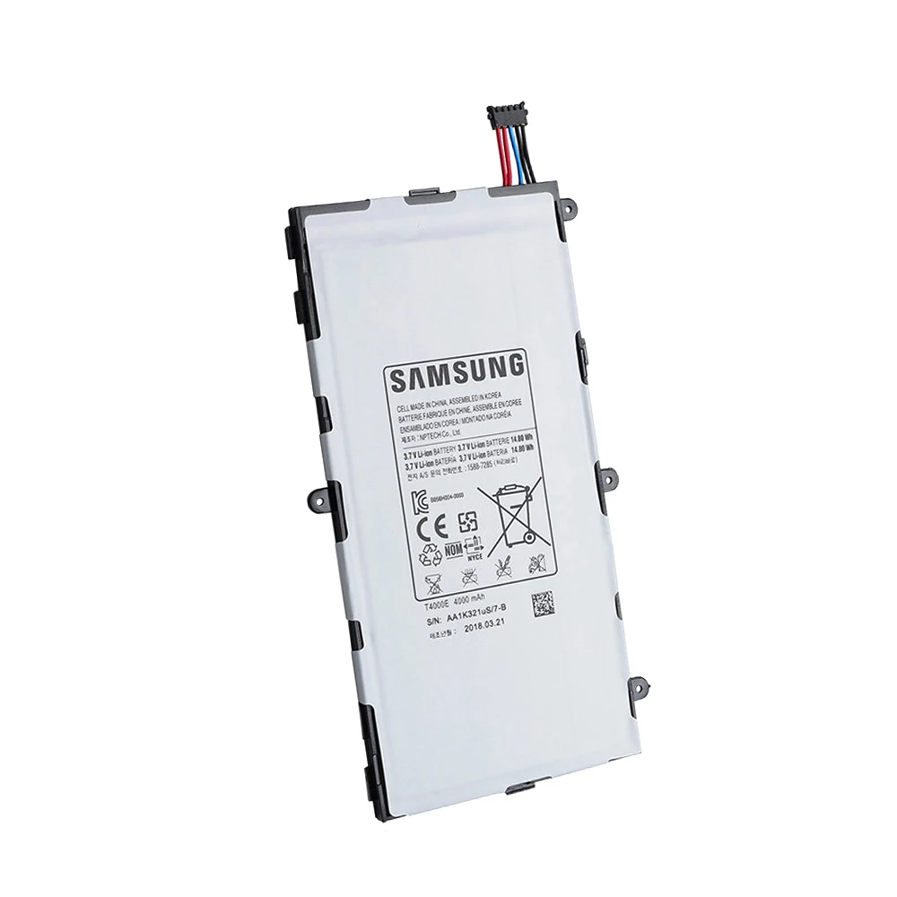 100% Оригинальный аккумулятор T4000E для Samsung Galaxy Tab 3 7 0 SM T211 T210 T215 T210R T217A T2105 GT P3210 P3200 4000