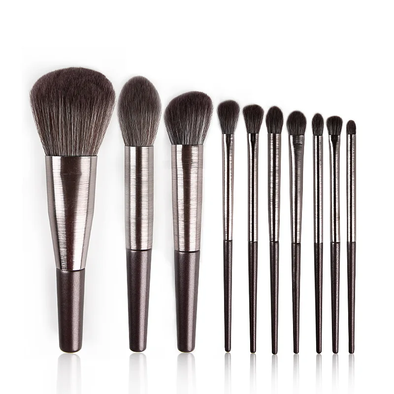

Cosmetic Brush Package (10 Pieces) Matte Brown Cosmetic Brush Package (10 Pieces) Beauty Tools Soft Fur Makeup Brush