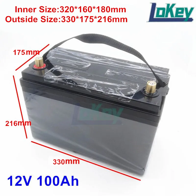 

DIY kit battery box 12V 24V 48V 60ah 80ah 100ah 120ah li ion lifepo4 LTO lithium diy battery waterproof plastic empty case