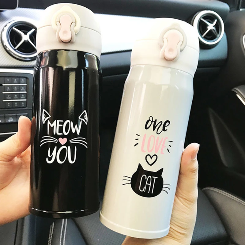 Термосы Из Нержавеющей Стали термосы с мультяшными животными для офиса бутылка