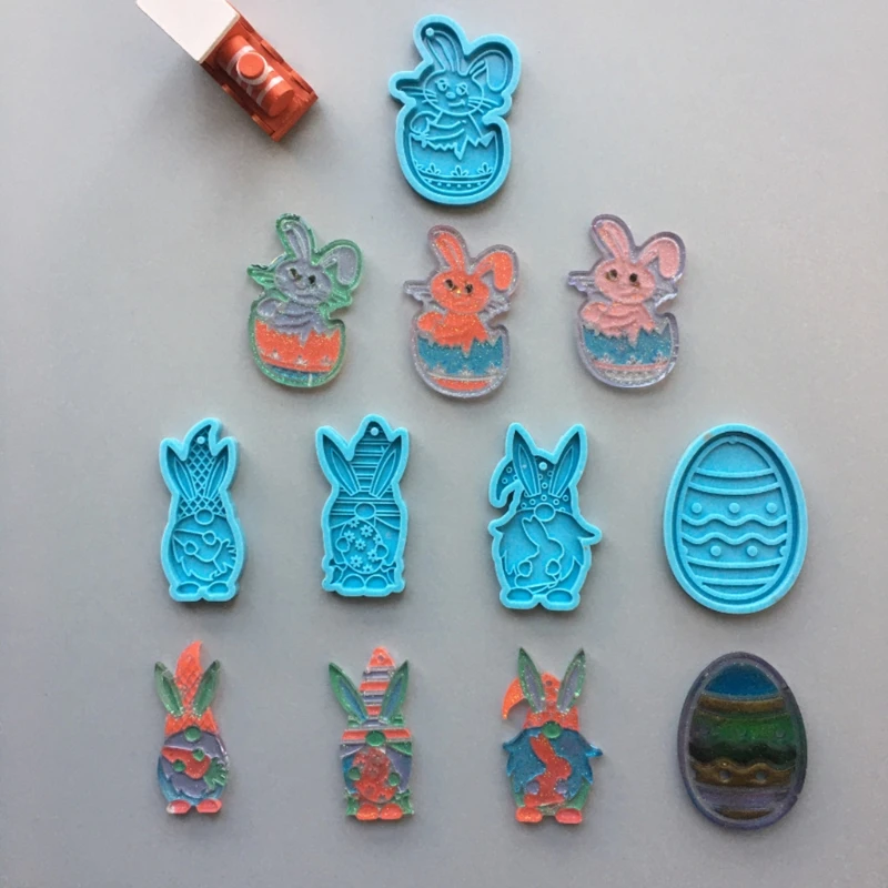 

Epoxy Resin Mold Dwarf Rabbit Keychain Pendant Silicone Mould DIY Crafts Jewelry Casting Tool
