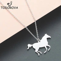 todorova animal horse lover gift horse jewelry racing horse necklace stainless steel necklaces for women drop shipping