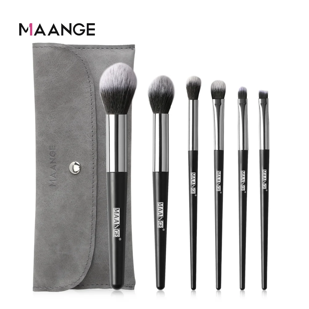 Набор кистей для макияжа MAANGE Pro 5/6 шт. в чехле теней бровей румян пудры основы