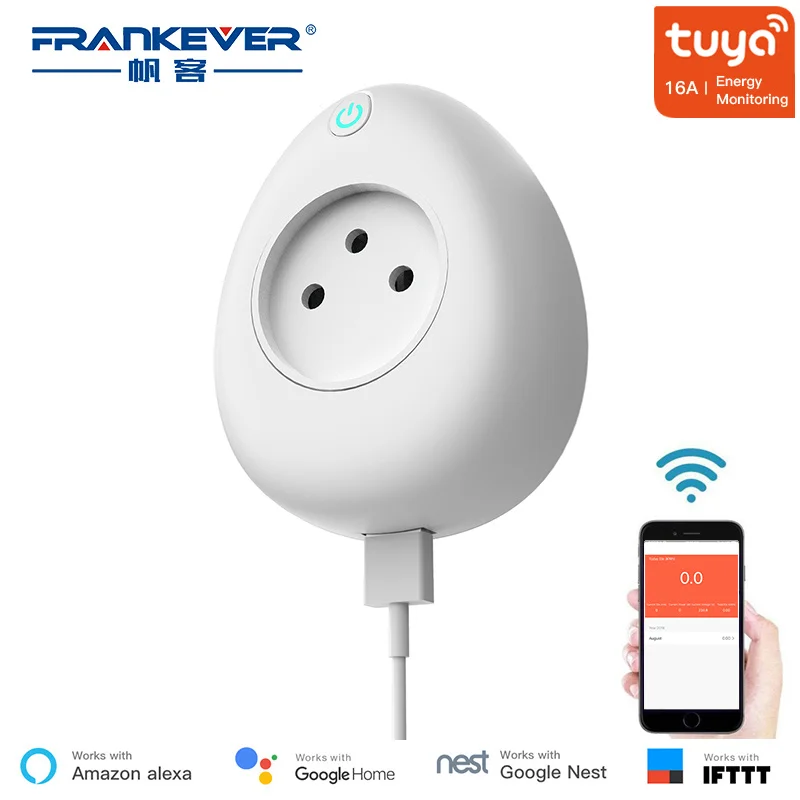 FrankEver мини США Wi-Fi разъем с стабилизатором напряжения 110-240 В Голосовое управление умная розетка работает с Alexa Google Home Tuya APP