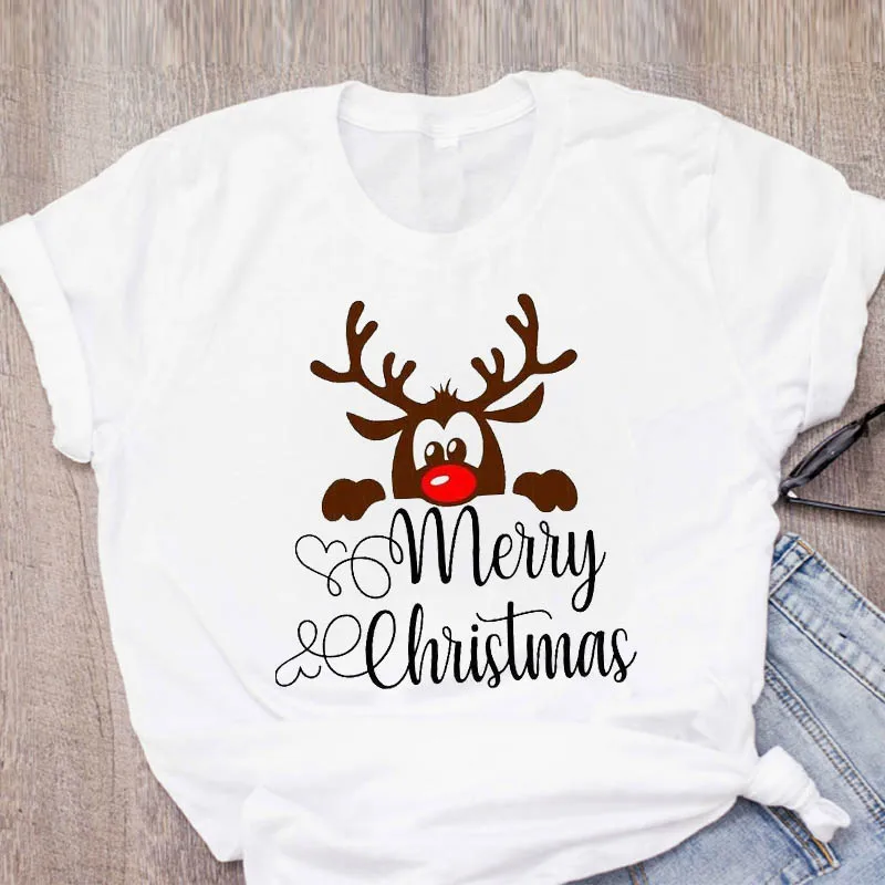 Забавная Женская одежда с графическим принтом на новый год изображением