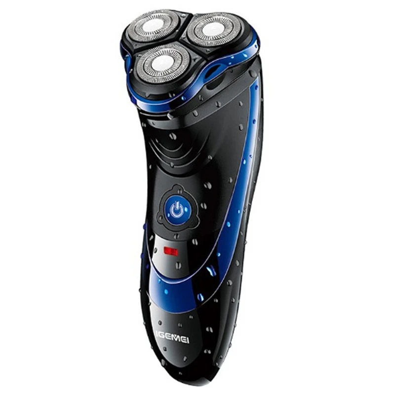 

Rotary for men rechargeable electric razor waterproof IP*5 beard cleaning male facial shaving machine 3 levels powerAC220-240V
