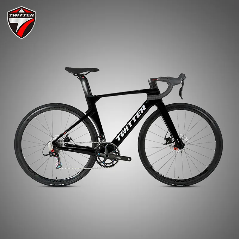 

TWITTER new R10-RS22Speed double disc brake carbon fiber integrated road bicycle46/50/54carbon road bike Mountain bikemen's bike