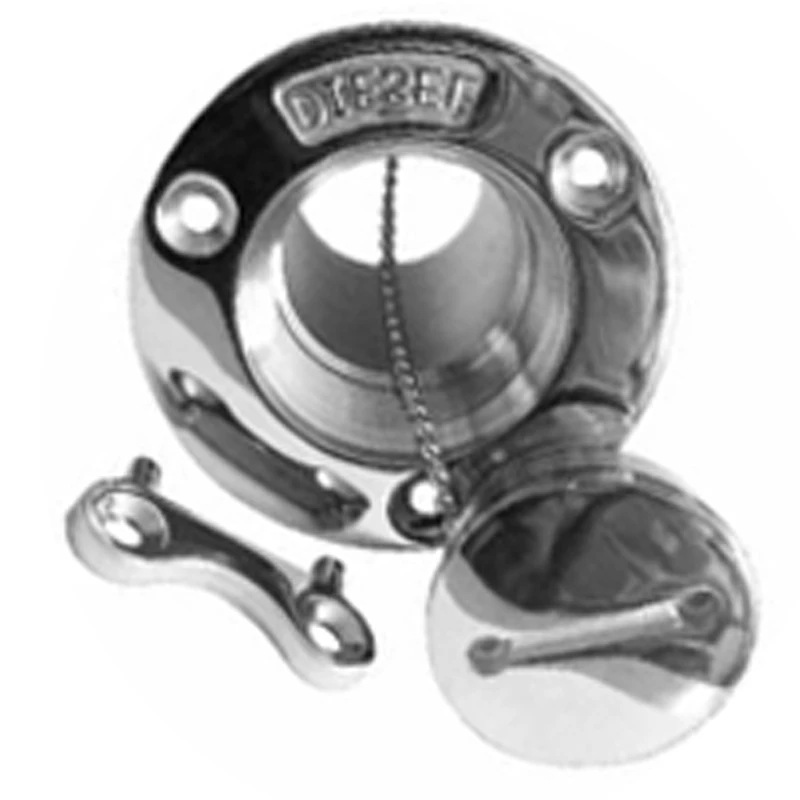 

1.5 Inch Marine Fuel Tank Silver Boat Deck Gas Fuel Filler with Key Cap Marine Rowing Boat Trucks Deck Gas Stainless Steel 316