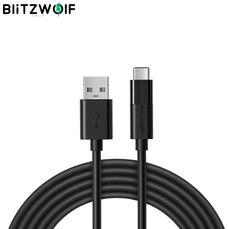 Кабель передачи данных Blitzwolf 2 в 1 Micro USB кабель для быстрой зарядки с адаптером Type C