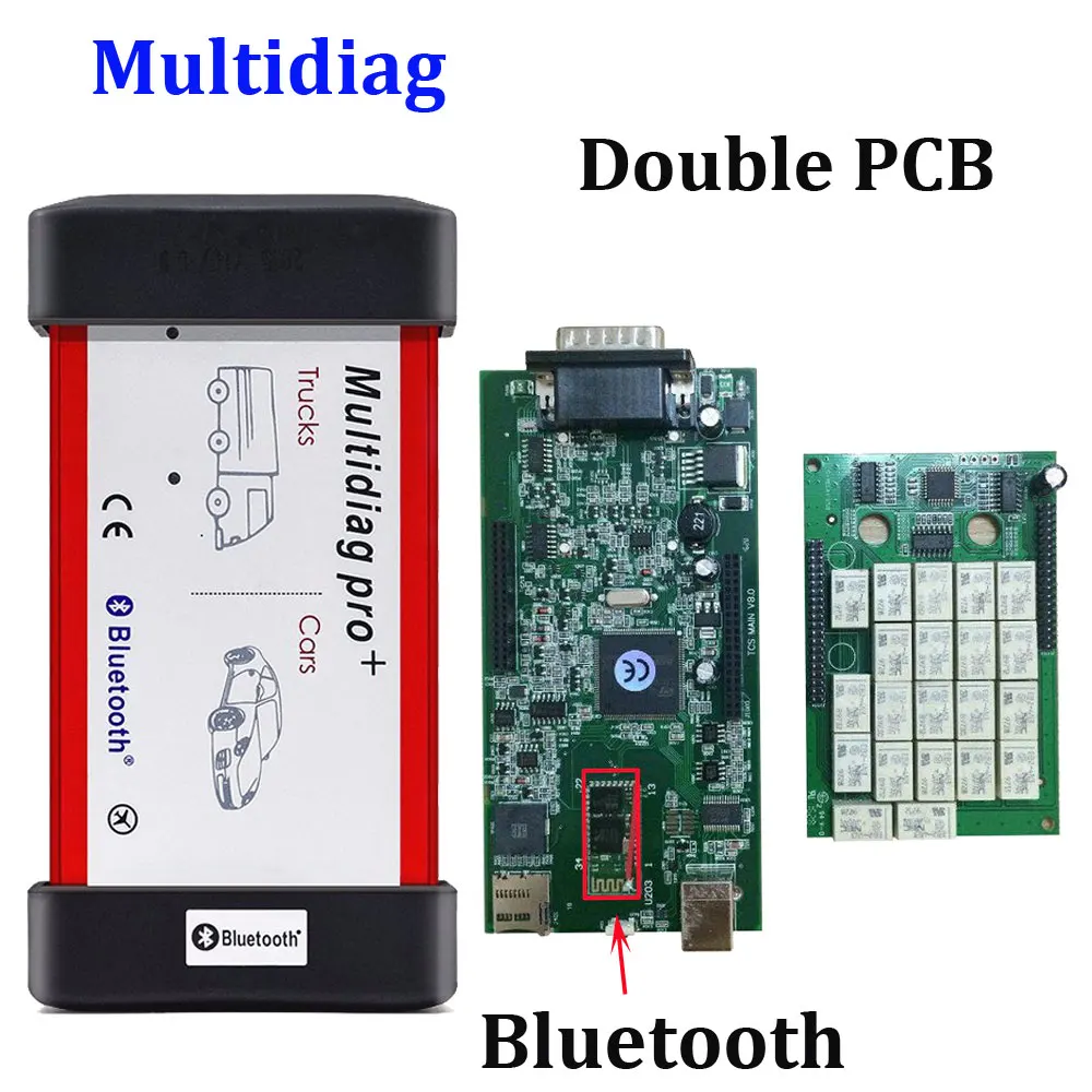 Multidiag BT Лучшее качество Multidiag Pro Plus V2016.R1 Multidiag OBD2 Диагностический интерфейс такая же Функция как TCS Pro Plus OBD2 сканер - Цвет: Multidiag BT