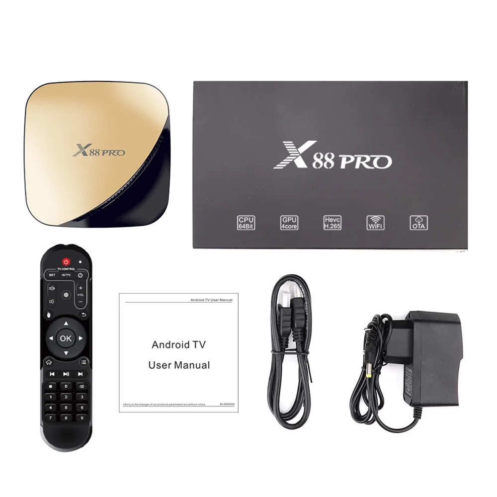 ТВ приставка Procaja X88 Pro Android 9 0 X88Pro TV BOX 4G RAM 64G Google голосовой помощник Rockchip RK3318