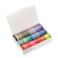 60pcsset cute decorative packing scrapbooking solid color washi tape adhesive student diy school rainbow masking multi purpose