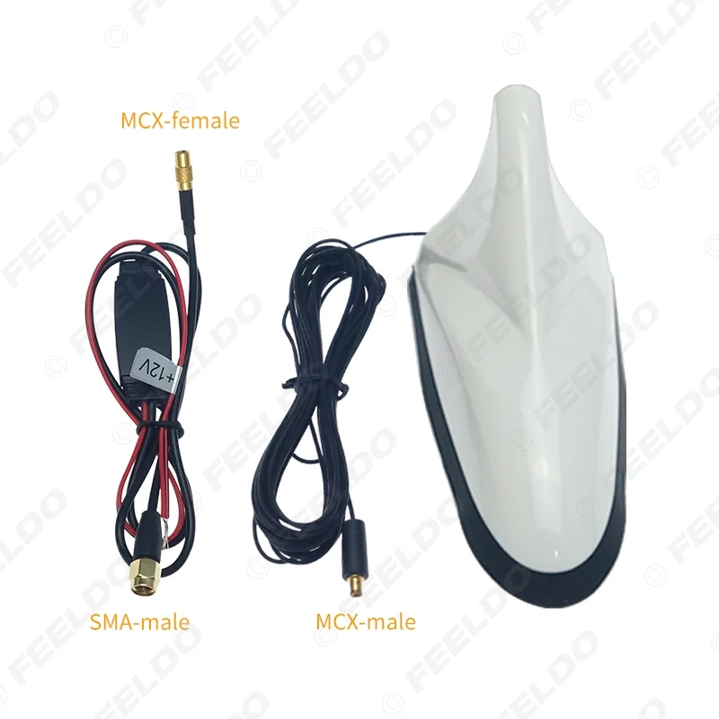 FEELDO белый/черный/серебристый Автомобильная цифровая Акула ТВ антенна усилитель