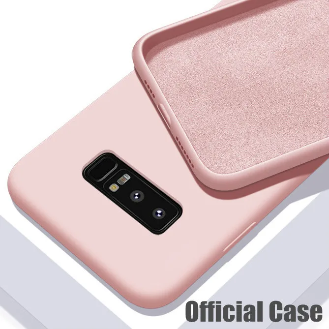 Резиновый чехол для Samsung Galaxy S10 S9 S8 Plus S7 Edge S10E Оригинальный из жидкого силикона A10 A20