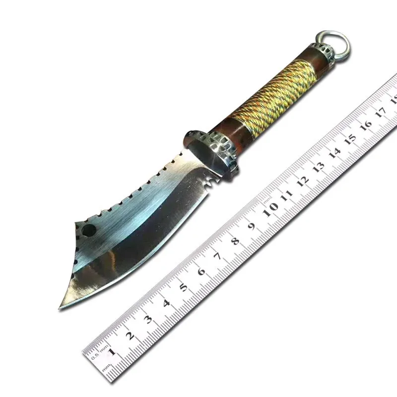 

New Heavy Soldiers Small Guan Gong Knife Self-defense Straight Knife Camping Small Kitchen Knife Wilderness Survival Knife