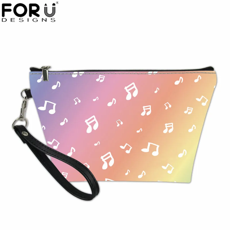 L5562Z8 FORUDESIGNS Women Makeup Pouch Organizer Travel Toiletries Bag Piano Notes Waterproof Small Bags for Ladies Handbag Cosmetic Bag - Color: L5562Z8